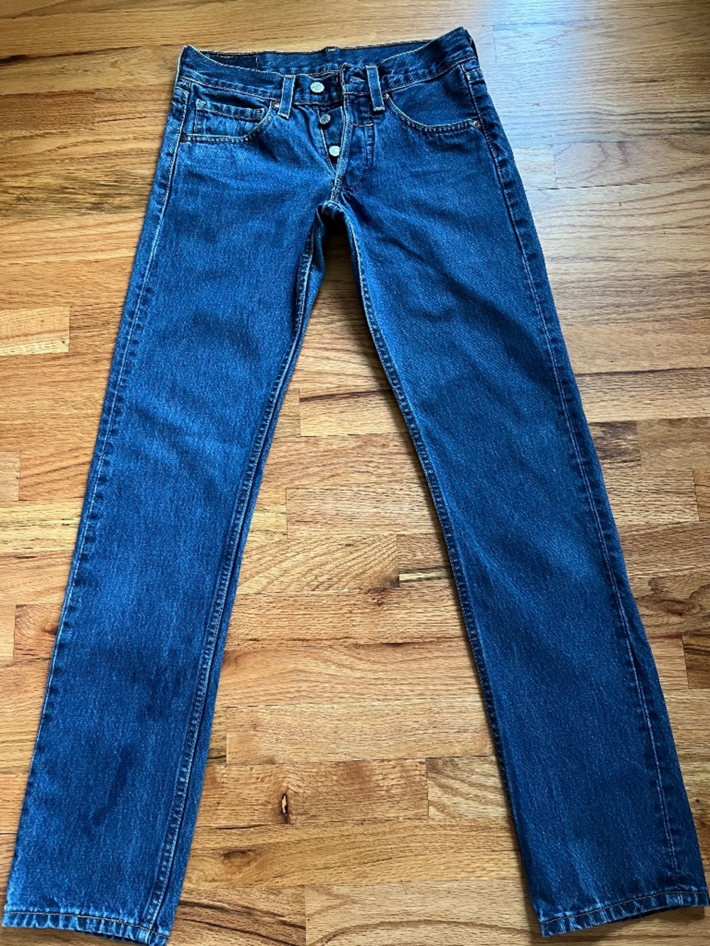 Vintage Levi’s 502,100% cotton,button fly, women’s 26X32 jr. USA!